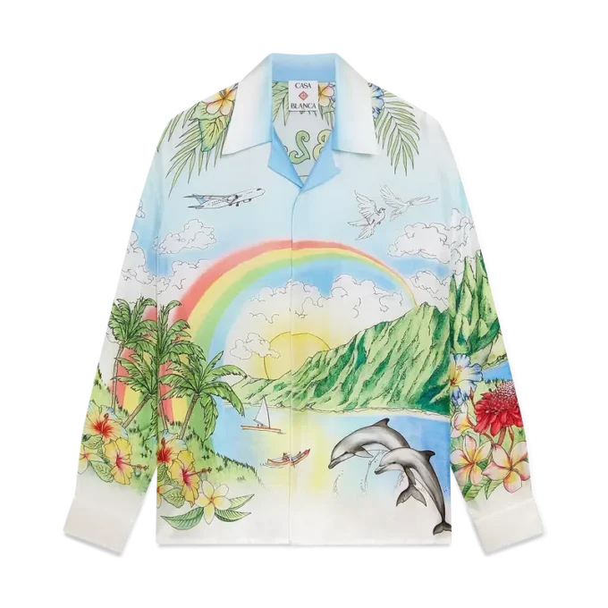 Aloha Langarm-Seidenhemd