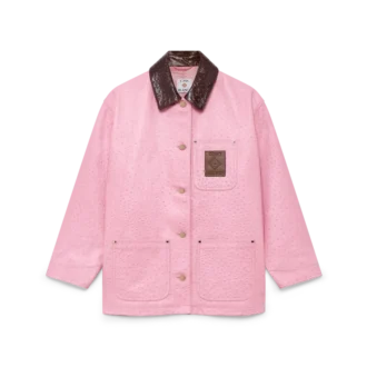 Arbeitsmantel aus geprägtem Leder