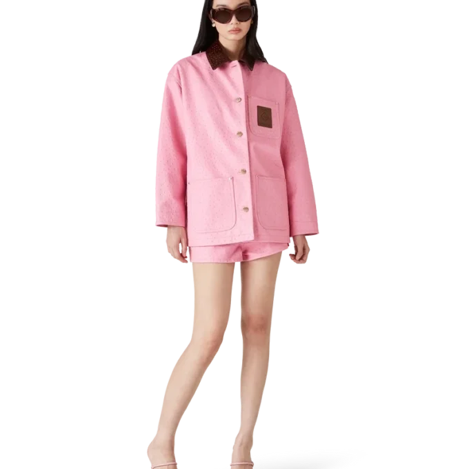 Arbeitsmantel aus geprägtem Leder Arbeitsmantel aus geprägtem Leder