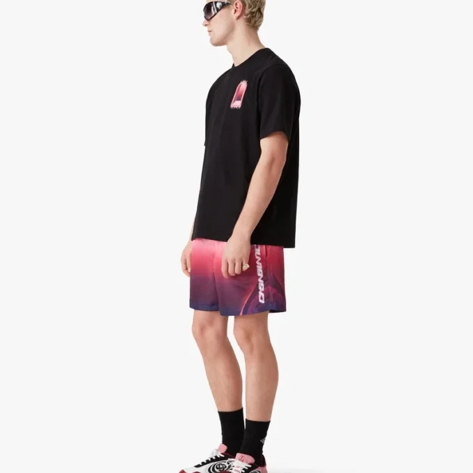 Aubergine-Farbverlauf-Shorts