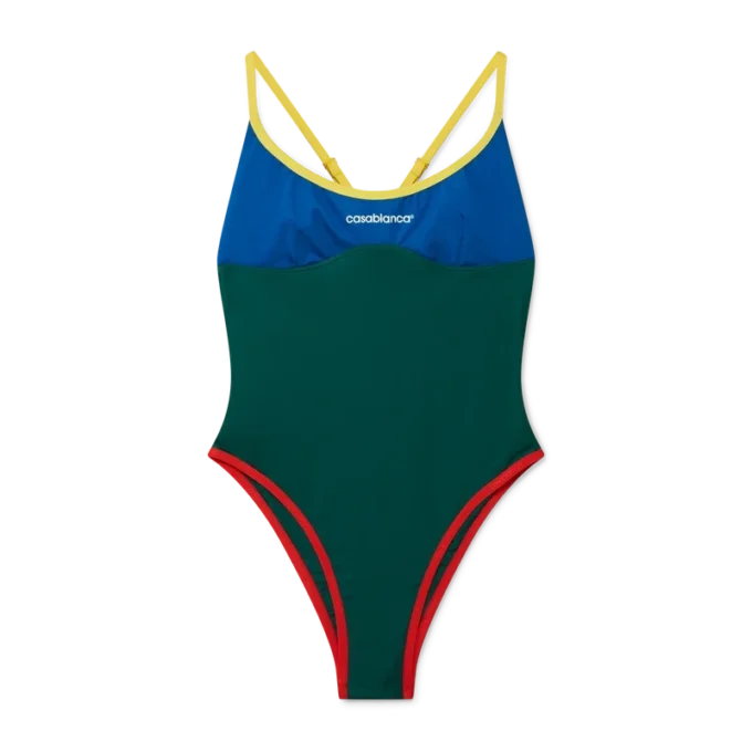 Badeanzug mit Farbblöcken