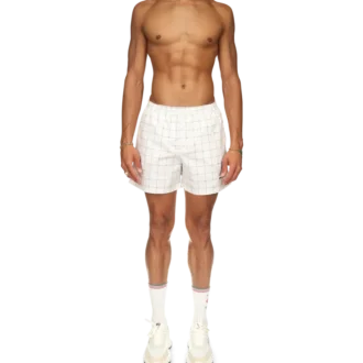 Badehose mit Tennis-Karomuster