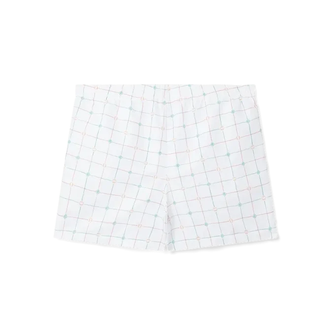 Badehose mit Tennis-Karomuster