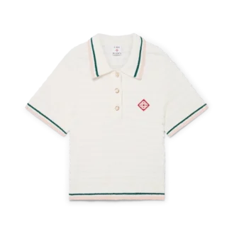 Baumwoll-Bouclé-Poloshirt