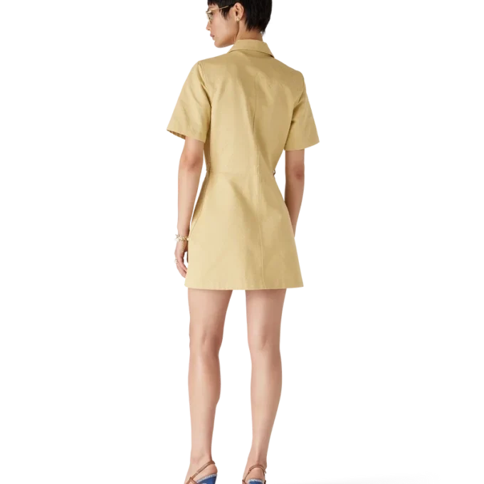 Baumwoll-Jacquard-Kleid mit Monogramm