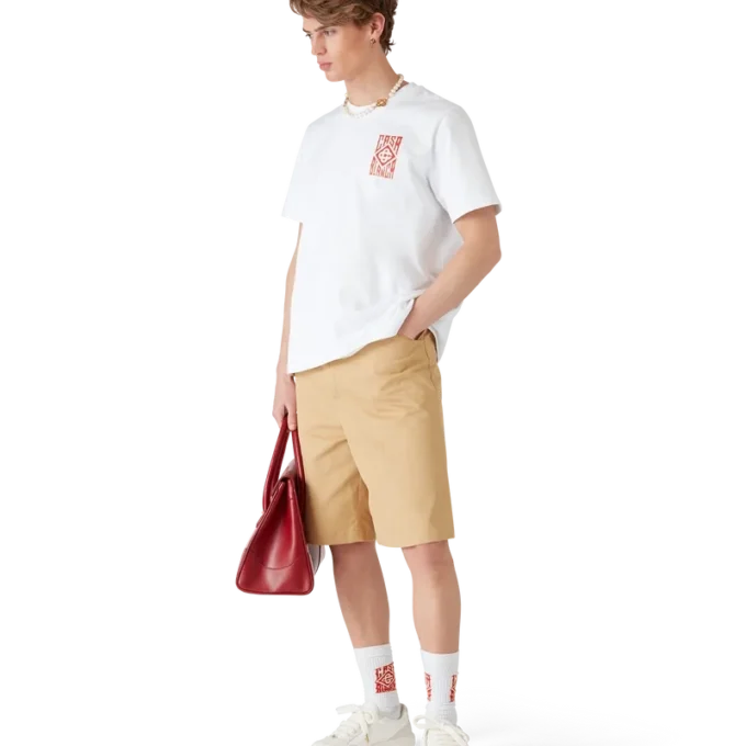 Baumwoll-Plissee-Shorts