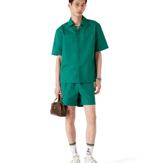 Baumwoll-Shorts aus Monogram-Jacquard Baumwoll-Shorts aus Monogram-Jacquard