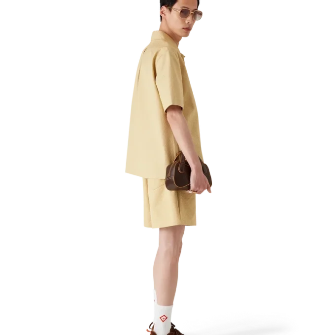 Baumwoll-Shorts aus Monogram-Jacquard