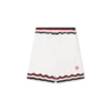 Baumwoll-Shorts mit Chevron-Häkelmuster
