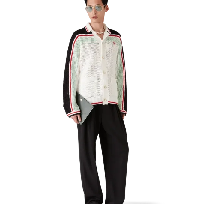 Baumwoll-Tennis-Häkeljacke