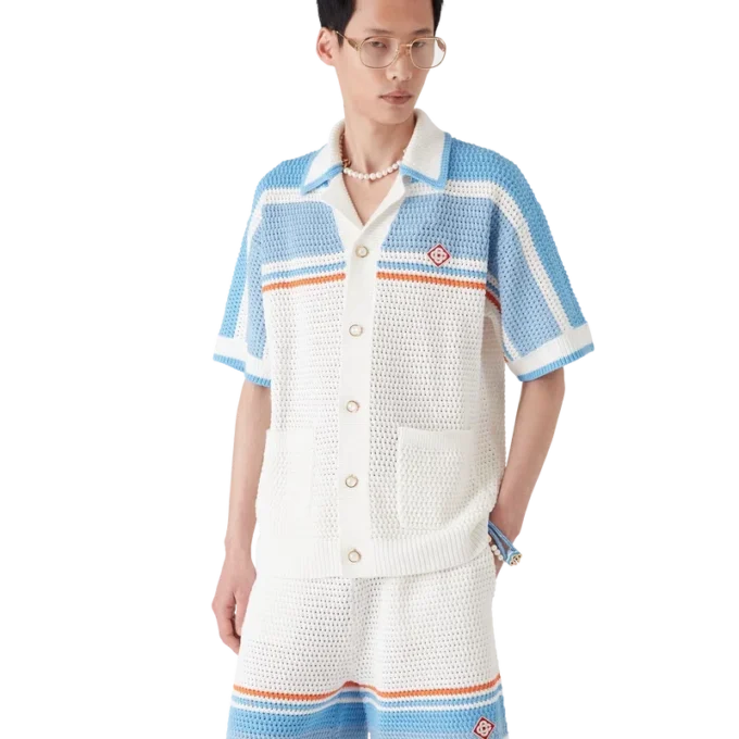 Baumwoll-Tennis-Shorts mit kurzen Ärmeln