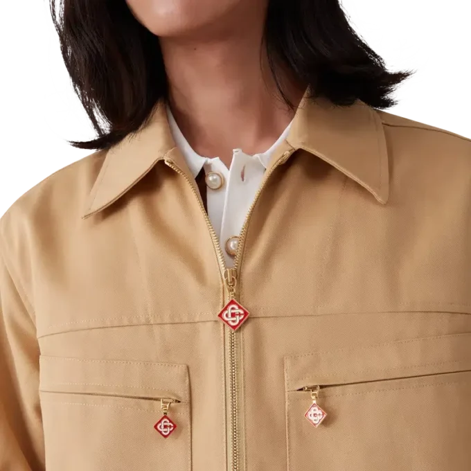 Baumwolljacke mit Reißverschluss Baumwolljacke mit Reißverschluss