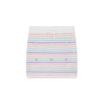 Baumwollrock mit Blumenstreifen