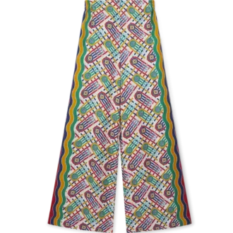 Bedruckte Hose mit weitem Bein