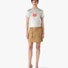 Beiger Baumwoll-Minirock mit Taschen Beiger Baumwoll-Minirock mit Taschen