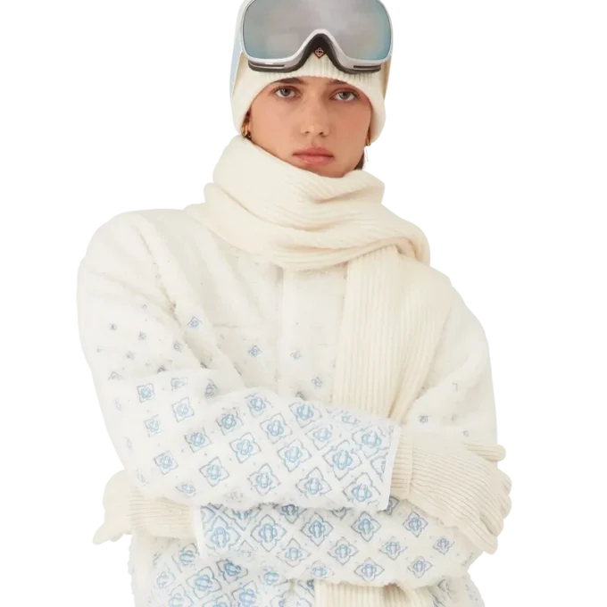 Bestickte, verkürzte Fleecejacke mit Monogramm in Farbverlauf Bestickte, verkürzte Fleecejacke mit Monogramm in Farbverlauf