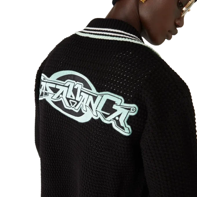 Besticktes Langarmhemd aus Baumwollhäkelstoff