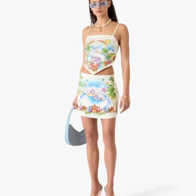 Better Days Seidensatin-Schal-Top