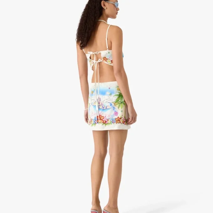 Better Days Seidensatin-Schal-Top