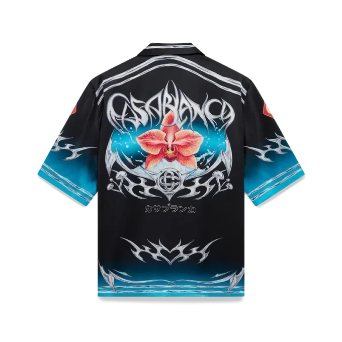 Blades Kurzarmhemd aus Seidensatin