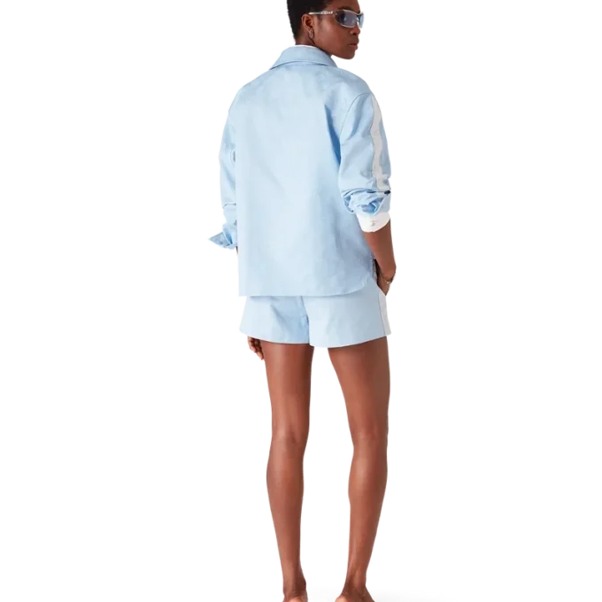 Blaues Monogram-Langarmhemd