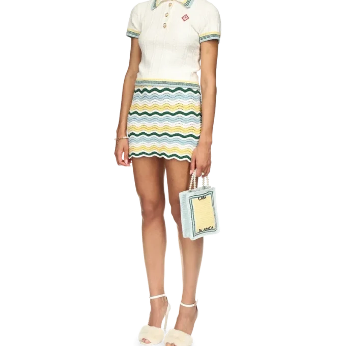 Bouclé-Rock mit Wellenmuster Bouclé-Rock mit Wellenmuster