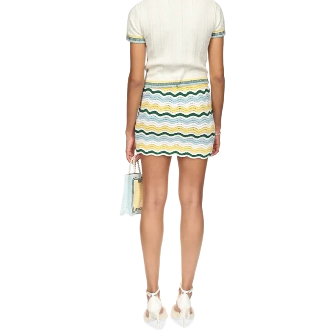 Bouclé-Rock mit Wellenmuster Bouclé-Rock mit Wellenmuster