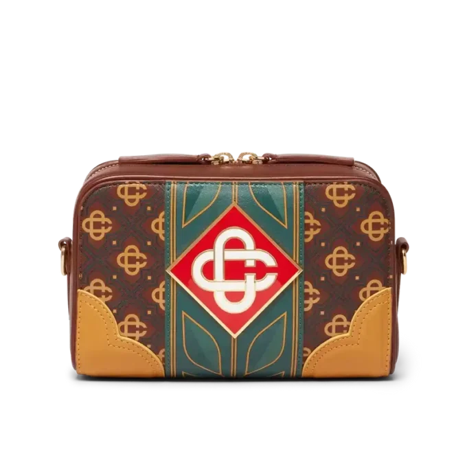 Braune Monogram-Umhängetasche