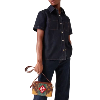 Braune Monogram-Umhängetasche