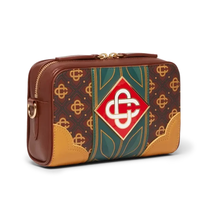 Braune Monogram-Umhängetasche