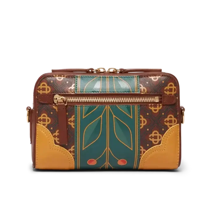 Braune Monogram-Umhängetasche