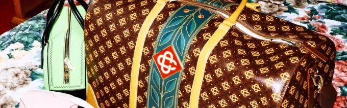 Braune Monogram-Wochenendtasche