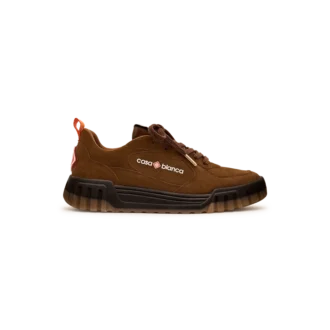 Brauner Court-Sneaker aus Wildleder für Herren