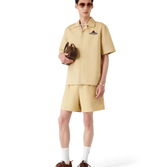 Brauner Court-Sneaker aus Wildleder für Herren