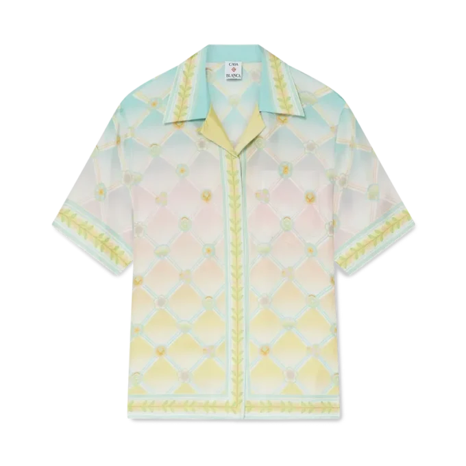 Candy Icons Kurzarm-Shirt aus Seidentwill