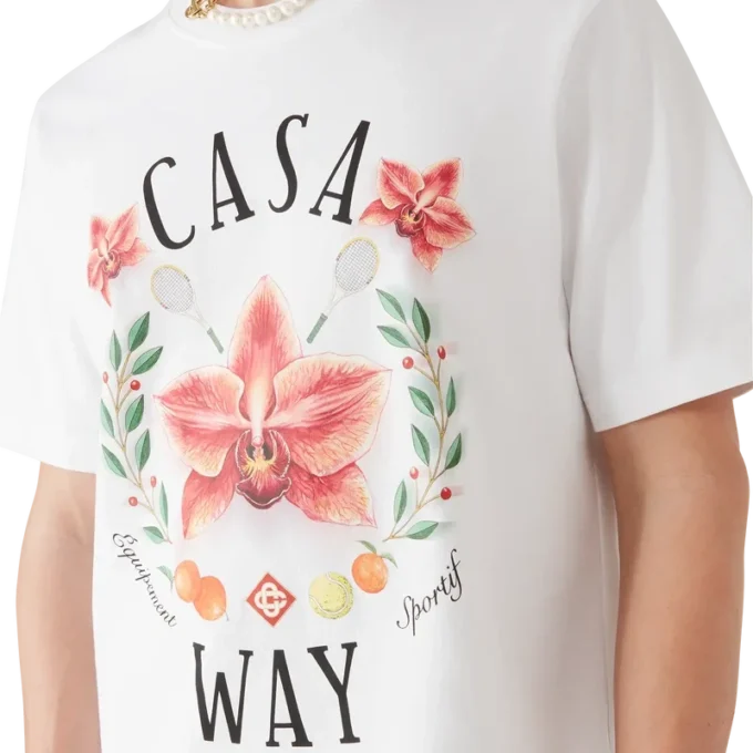 Casa Way Orchid Logo Kurzarm-T-Shirt