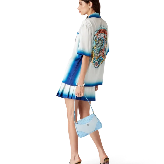 Casa Way Skate-Plisseerock aus Seide