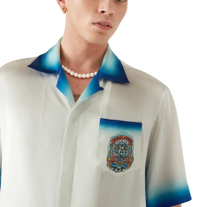 Casa Way Skate Shorts-Hemd mit Kurzarm und Seiden-Finish