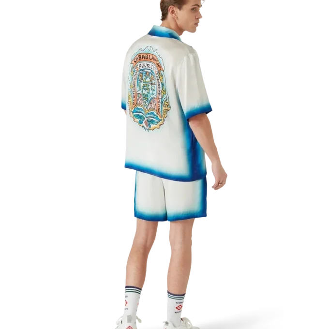 Casa Way Skate Shorts-Hemd mit Kurzarm und Seiden-Finish