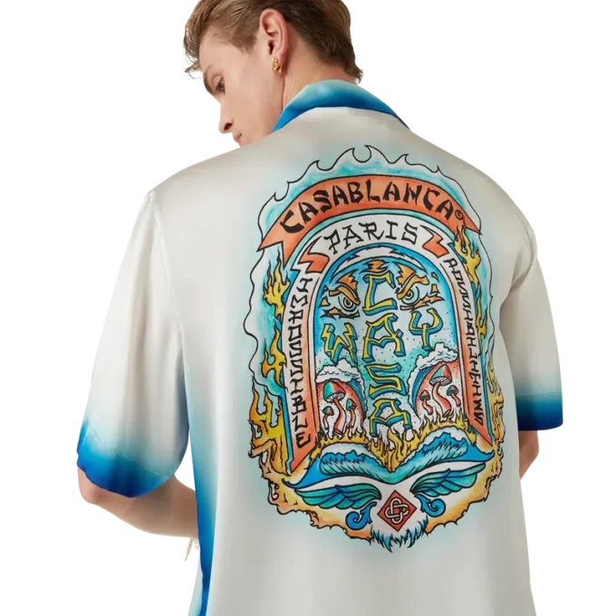 Casa Way Skate Shorts-Hemd mit Kurzarm und Seiden-Finish