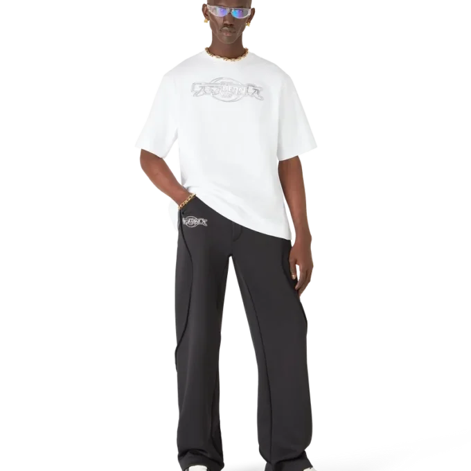 Casablanca Chrome Oversized-Short-T-Shirt mit kurzen Ärmeln