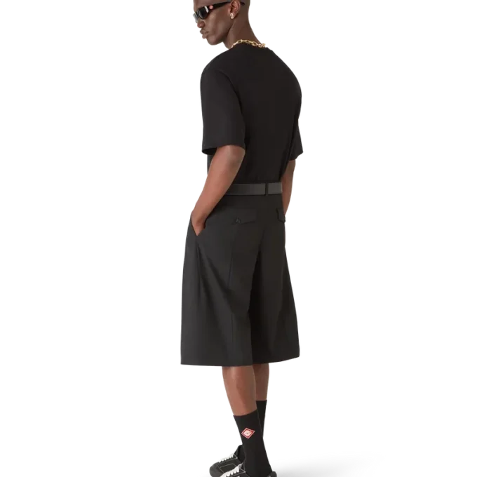 Casablanca Chrome Oversized-Short-T-Shirt mit kurzen Ärmeln