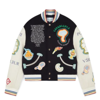 Chenille-Patchwork-Bomberjacke