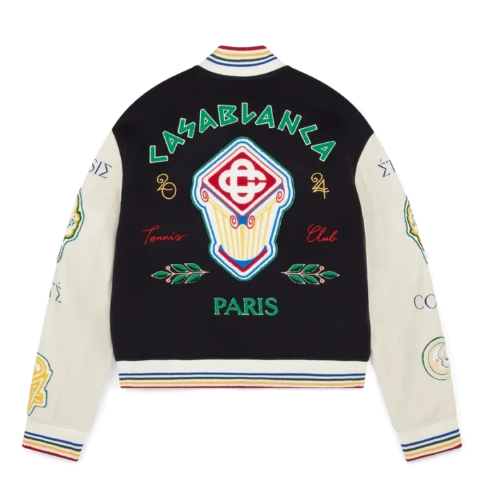 Chenille-Patchwork-Bomberjacke Chenille-Patchwork-Bomberjacke