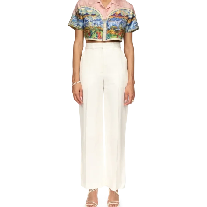 Chevaux Sauvages Kurzes Seidenhemd