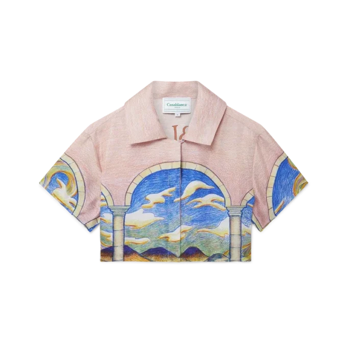 Chevaux Sauvages Kurzes Seidenhemd