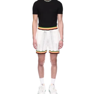 Chevron-Spitzen-Shorts