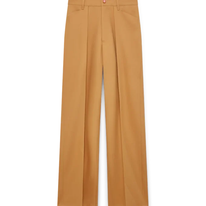 Chino aus Wolle mit Falten