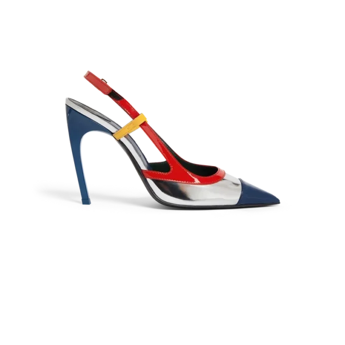 Chrome Arch Slingback-Pumps Chrome Arch Slingback-Pumps