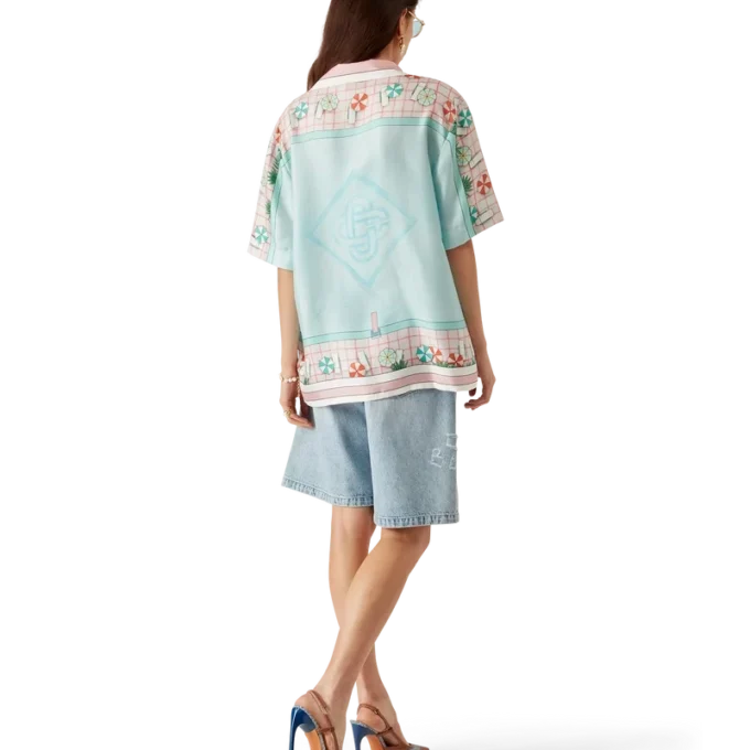 Copacabana Kurzarm-Seidenhemd mit Shorts